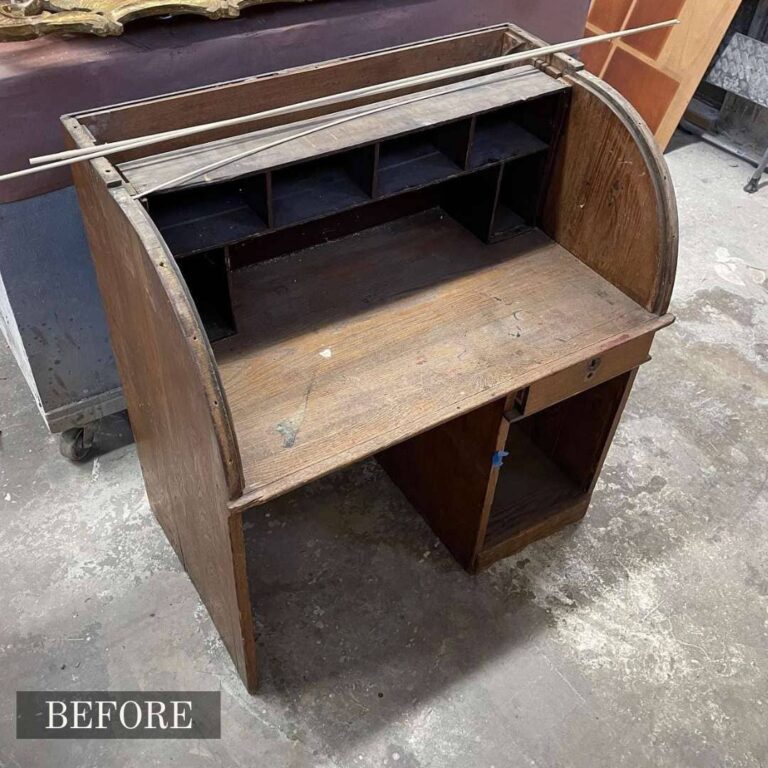 Antique chair joint reinforcement in Adelaide, featuring a loose joint before and after being restored to a sturdy condition.