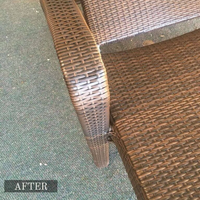 Outdoor wicker chair restoration in Adelaide Hills – refurbished for comfort and longevity.