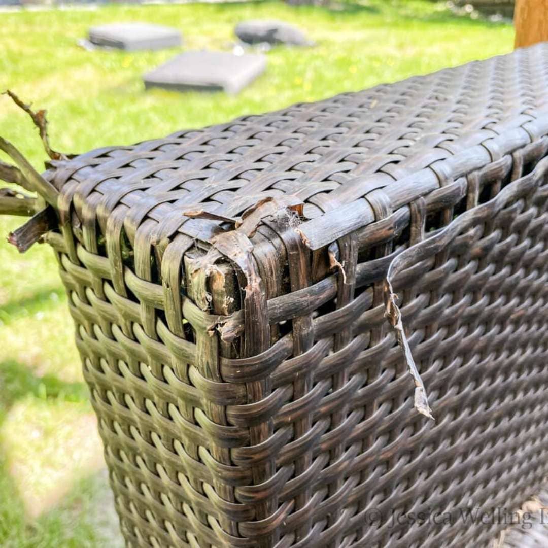 Outdoor wicker chair restoration in Adelaide Hills – refurbished for comfort and longevity.